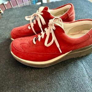 Red Suede Naturalizer Women’s Sneakers